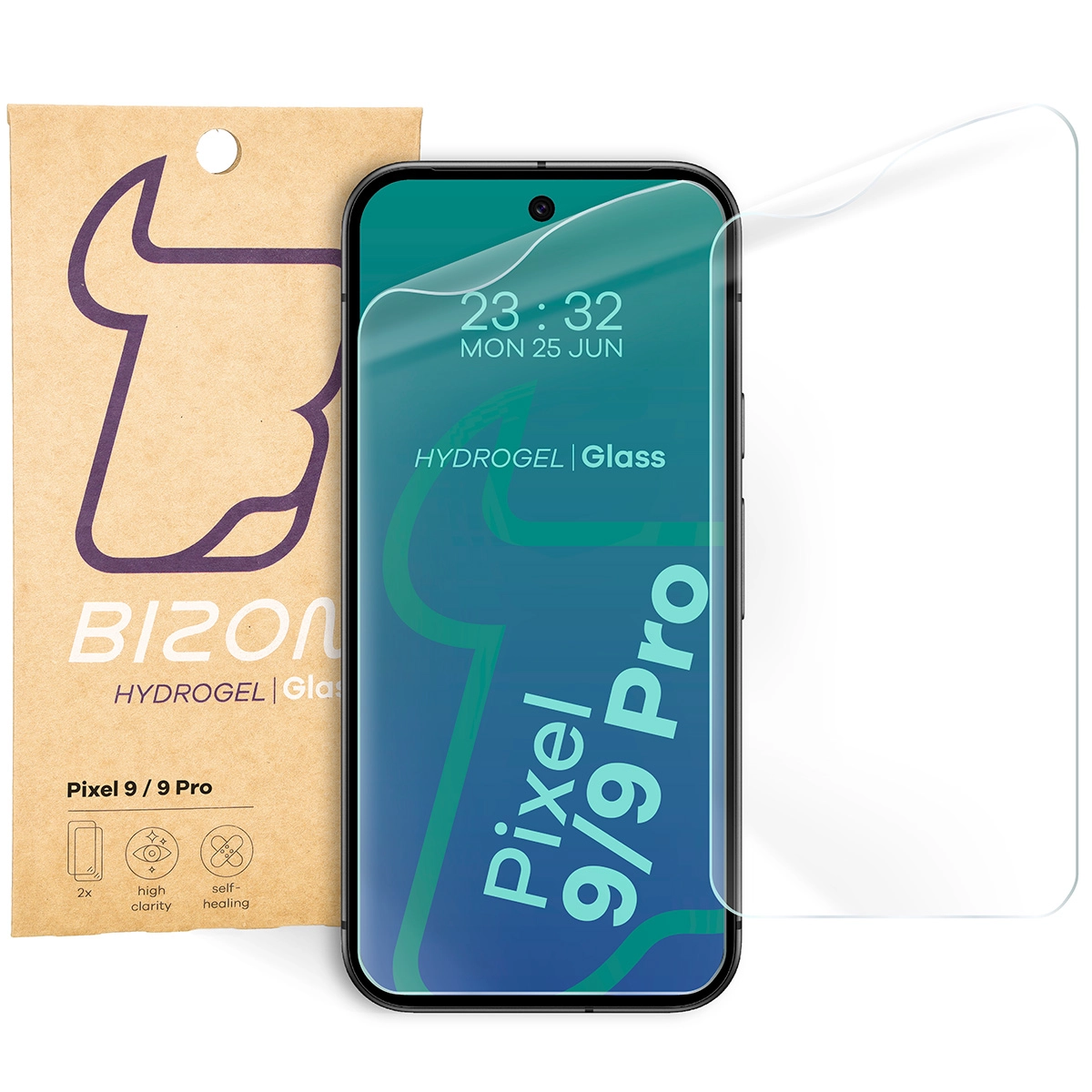 Folia hydrożelowa Bizon na ekran Hydrogel Front do Google Pixel 9/9 Pro 2 sztuki