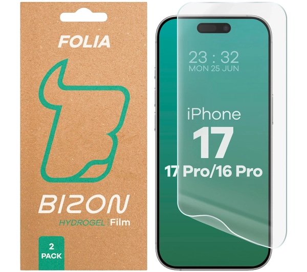 Bizon Hydrogel Front Duo do iPhone 16 Pro/17/17 Pro 2 sztuki