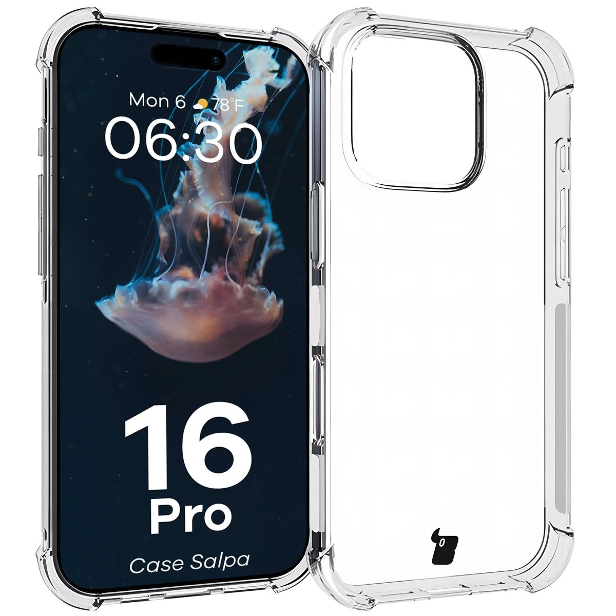 Etui Bizon Elastyczne Salpa do iPhone 16 Pro Przezroczysty