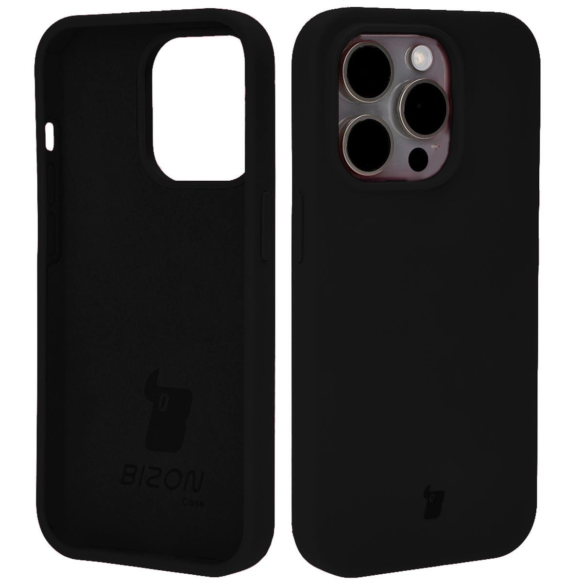 Etui Bizon Silikonowe Soft do iPhone 14 Pro Czarny