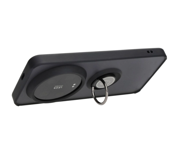 Bizon z uchwytem na palec Hybrid Ring do Xiaomi 14 Ultra Przydymione z czarną ramką