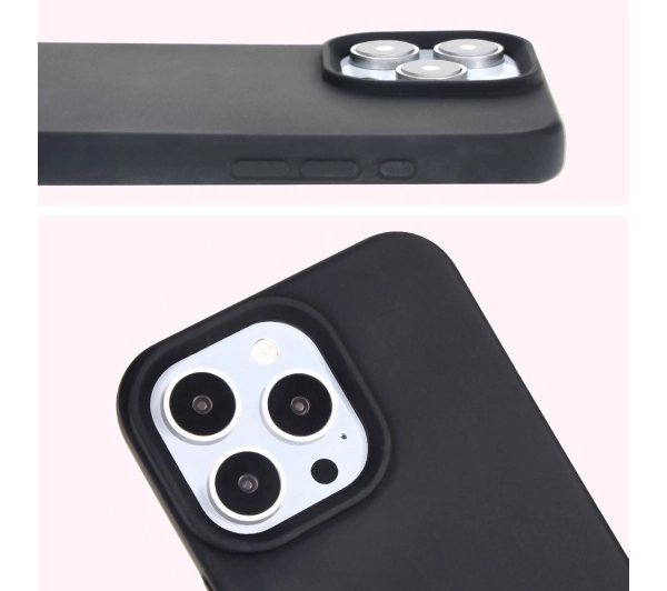 Bizon Silikonowe Soft do iPhone 16 Pro Czarny