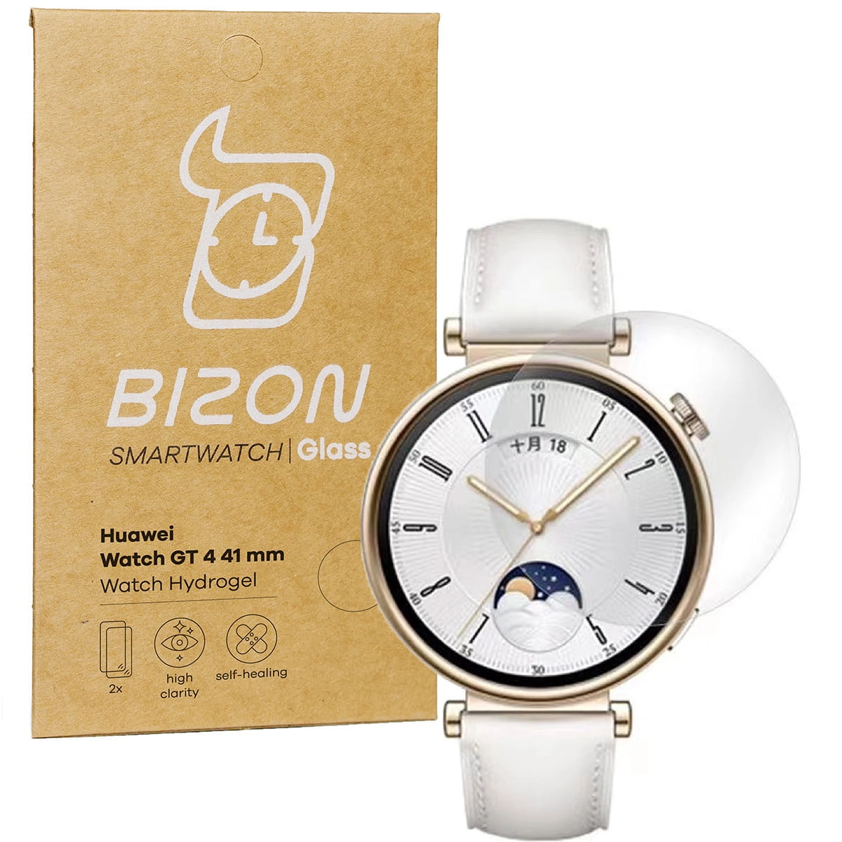 Folia hydrożelowa Bizon na ekran do Huawei Watch GT 4 41mm 2 sztuki