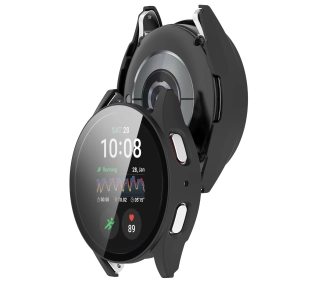 Bizon ze szkłem do Galaxy Watch 7 44mm Czarny matowy