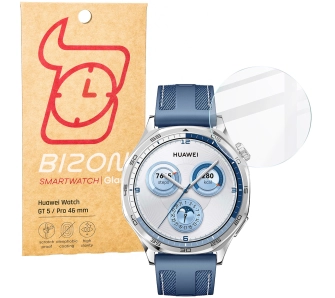 Szkło hartowane Bizon Watch Clear do Huawei Watch GT 5 46mm/GT 5 Pro 46mm