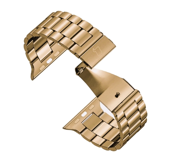 Bizon ze stali nierdzewnej Aura do Apple Watch 49/46/45/44/42mm Różowo-złoty