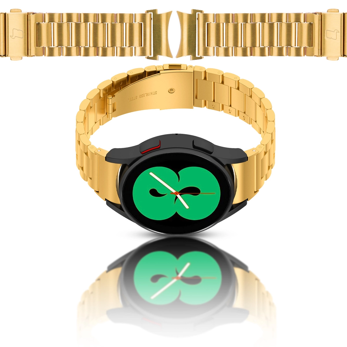 Bransoleta Bizon ze stali nierdzewnej Aura do Samsung Galaxy Watch FE/7/6/6 Classic/5/5 Pro/4/4 Classic Złoty