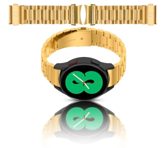 Bransoleta Bizon ze stali nierdzewnej Aura do Samsung Galaxy Watch FE/7/6/6 Classic/5/5 Pro/4/4 Classic Złoty