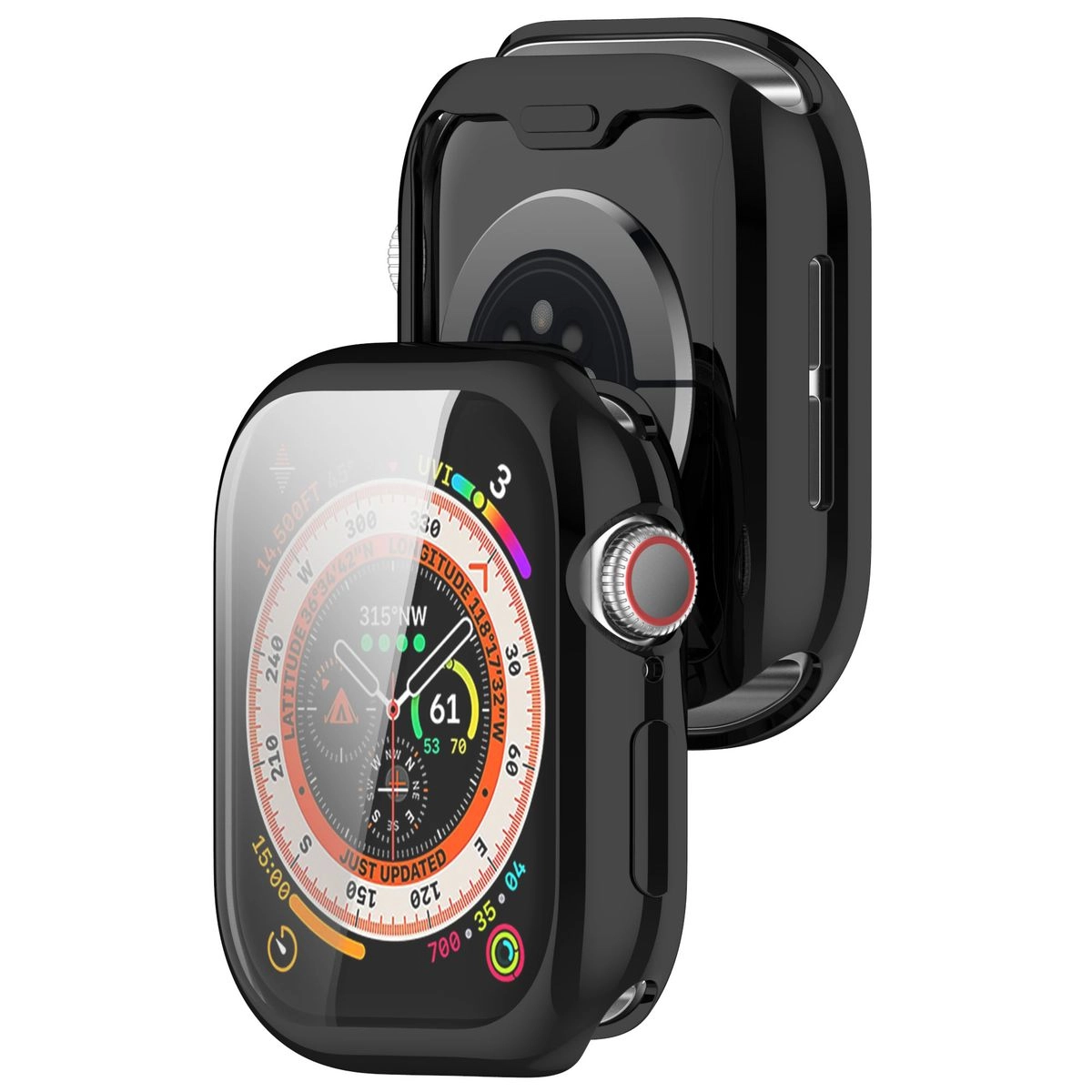 Nakładka na tarczę Bizon Felipe do Apple Watch 10/11 46mm Czarny