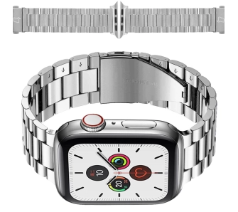 Bransoleta Bizon ze stali nierdzewnej Aura do Apple Watch 41/40/38mm Srebrny