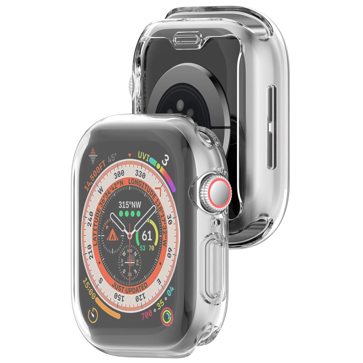 Nakładka na tarczę Bizon Felipe do Apple Watch 10/11 42mm Przezroczysty