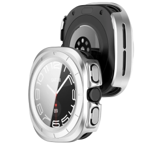 Bizon ze szkłem do Galaxy Watch Ultra 47mm Satynowo srebrny