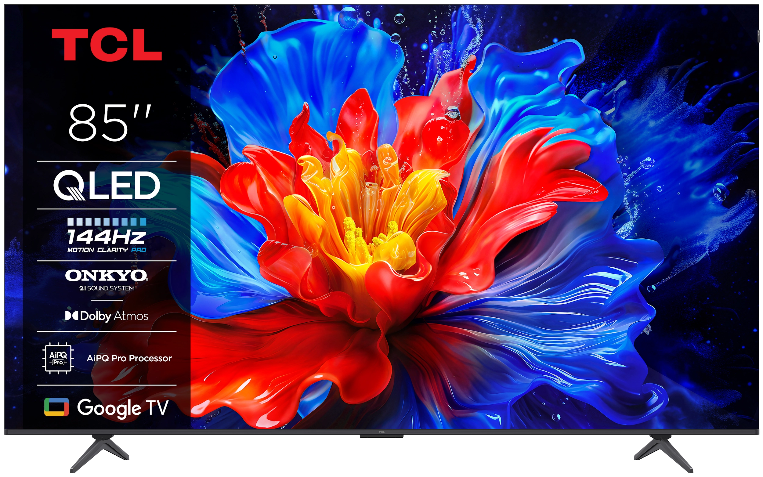 Telewizor TCL 85P8K 85" QLED 4K 144Hz Google TV Dolby Vision Dolby Atmos HDMI 2.1 DVB-T2