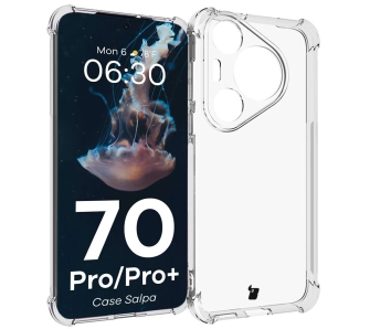 Etui Bizon Elastyczne Salpa do Huawei Pura 70 Pro / Pro+ Przezroczysty
