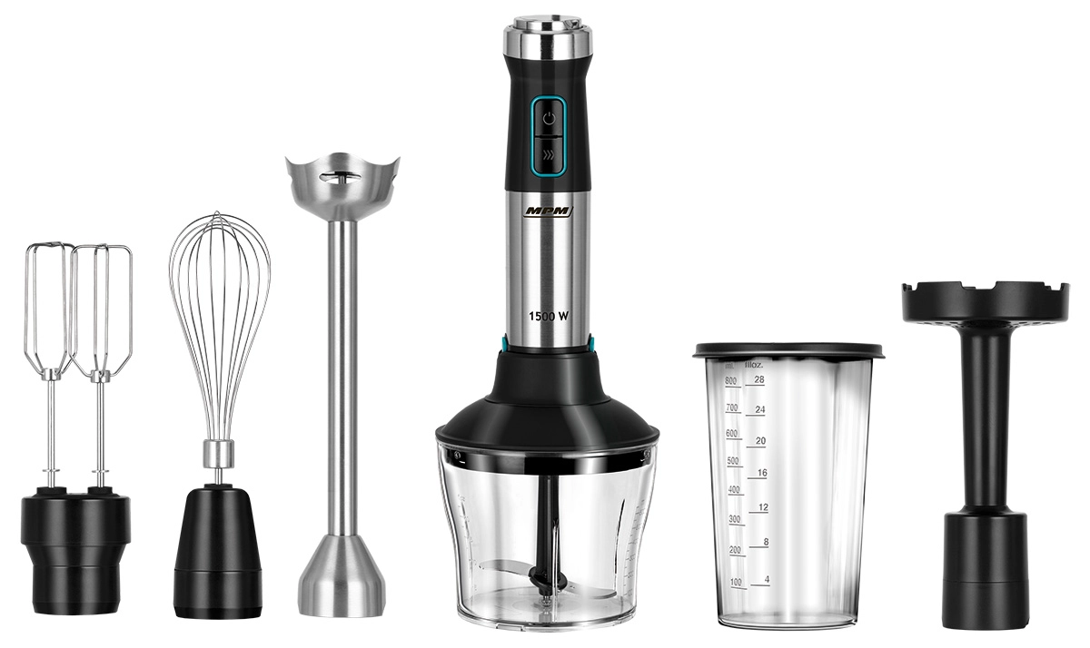 Blender MPM MBL-42M 1500W Rozdrabniacz Końcówka do ubijania