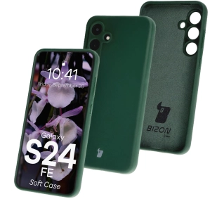 Bizon Silikonowe Soft do Galaxy S24 FE Ciemnozielony