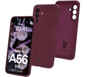 Etui Bizon Silikonowe Soft do Galaxy A56 5G Ciemno-fioletowy