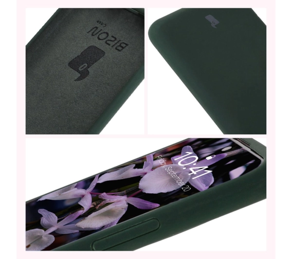 Bizon Silikonowe Soft do Xiaomi Redmi Note 14 Pro Plus 5G Ciemnozielony