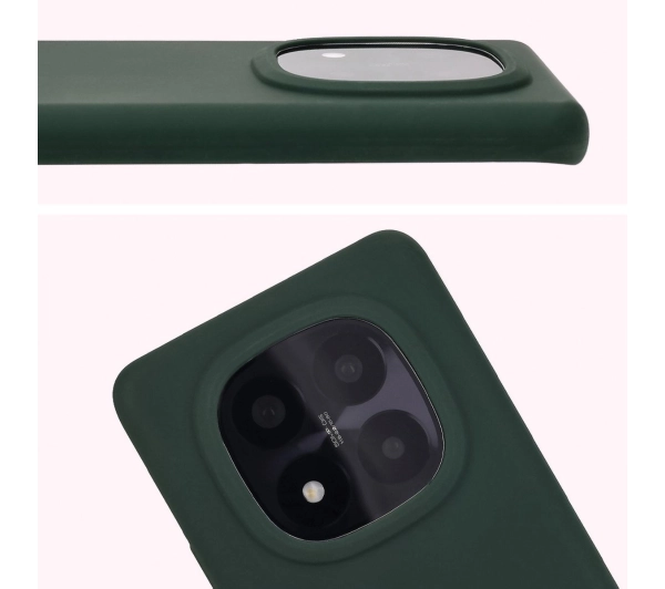 Bizon Silikonowe Soft do Xiaomi Redmi Note 14 Pro Plus 5G Ciemnozielony