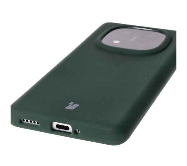 Bizon Silikonowe Soft do Xiaomi Redmi Note 14 Pro Plus 5G Ciemnozielony
