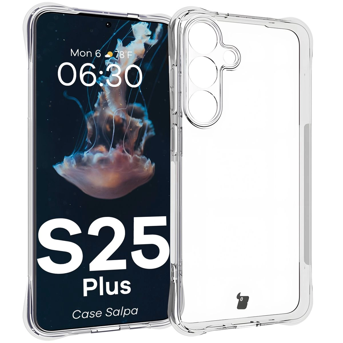 Etui Bizon Elastyczne Salpa do Galaxy S25 Plus Przezroczysty