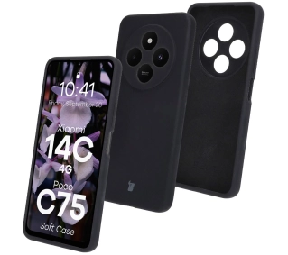 Bizon Silikonowe Soft do Xiaomi Redmi 14C 4G/Poco C75 Czarny