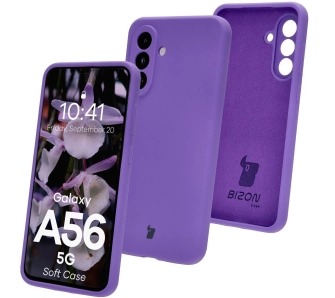 Etui Bizon Silikonowe Soft do Galaxy A56 5G Fioletowy