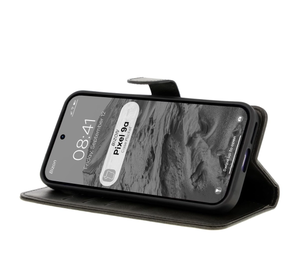 Bizon z klapką Pocket do Google Pixel 9a Czarny