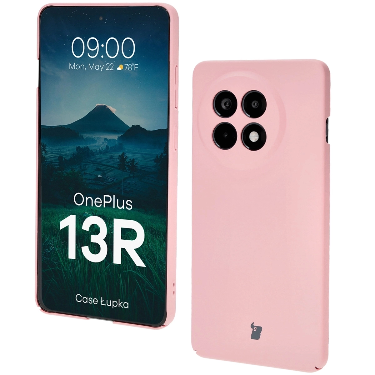 Etui Bizon Łupka do OnePlus 13R Różowy