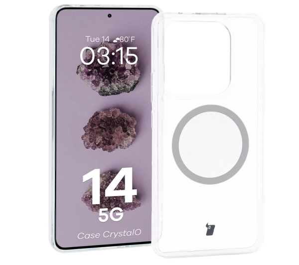Bizon CrystalO z MagSafe do Xiaomi Redmi Note 14 5G Przezroczyste