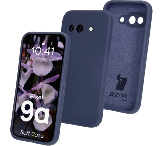 Etui Bizon Silikonowe Soft do Google Pixel 9a Ciemno-niebieski