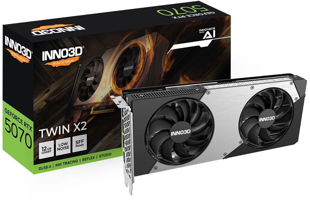 Karta graficzna Inno3D GeForce RTX 5070 Twin X2 12GB GDDR7 192bit DLSS 4