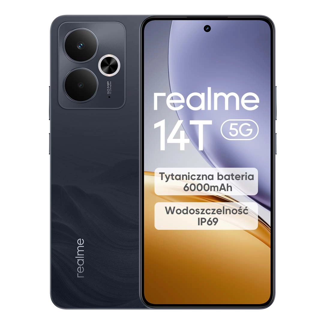 Smartfon realme 14T 5G 8/256GB 6,67" 120Hz 50Mpix Czarny