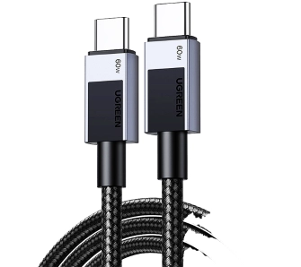 Kabel UGREEN USB-C 2.0 do USB-C 2.0 L524 PD 60W 0.5m Szary