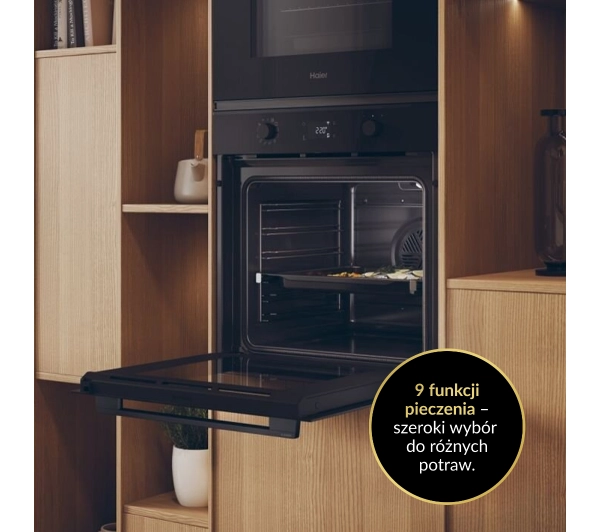 Haier ID Seria 2 H6 ID2P5B3ECTB Funkcje AI Termoobieg AirFry Zdalne sterowanie Czarny - Kup na Raty - RRSO 0%