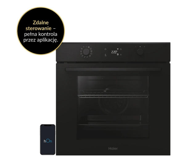 Haier ID Seria 2 H6 ID2P5B3ECTB Funkcje AI Termoobieg AirFry Zdalne sterowanie Czarny - Kup na Raty - RRSO 0%