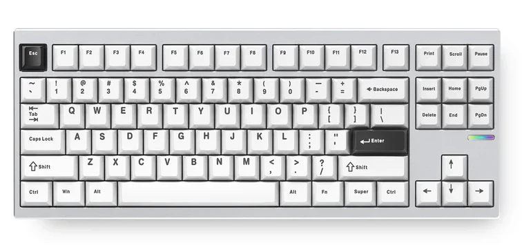 Klawiatura mechaniczna MCHOSE GX87 Max Matcha Latte v2 Biało-srebrny