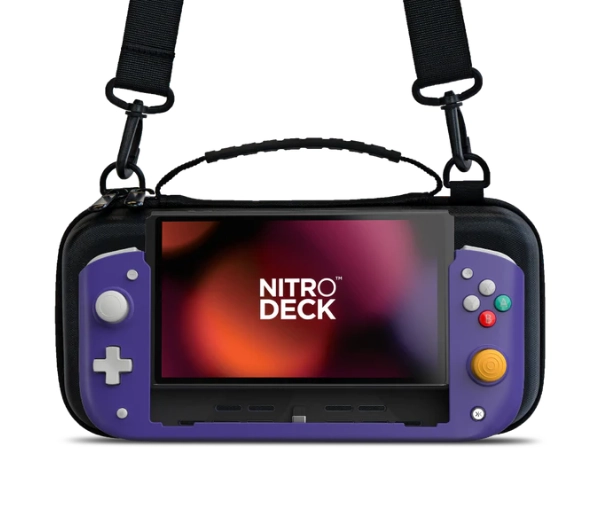 Crkd Nitro Deck Retro Purple Limited Edition with Carry Case do Nintendo Switch