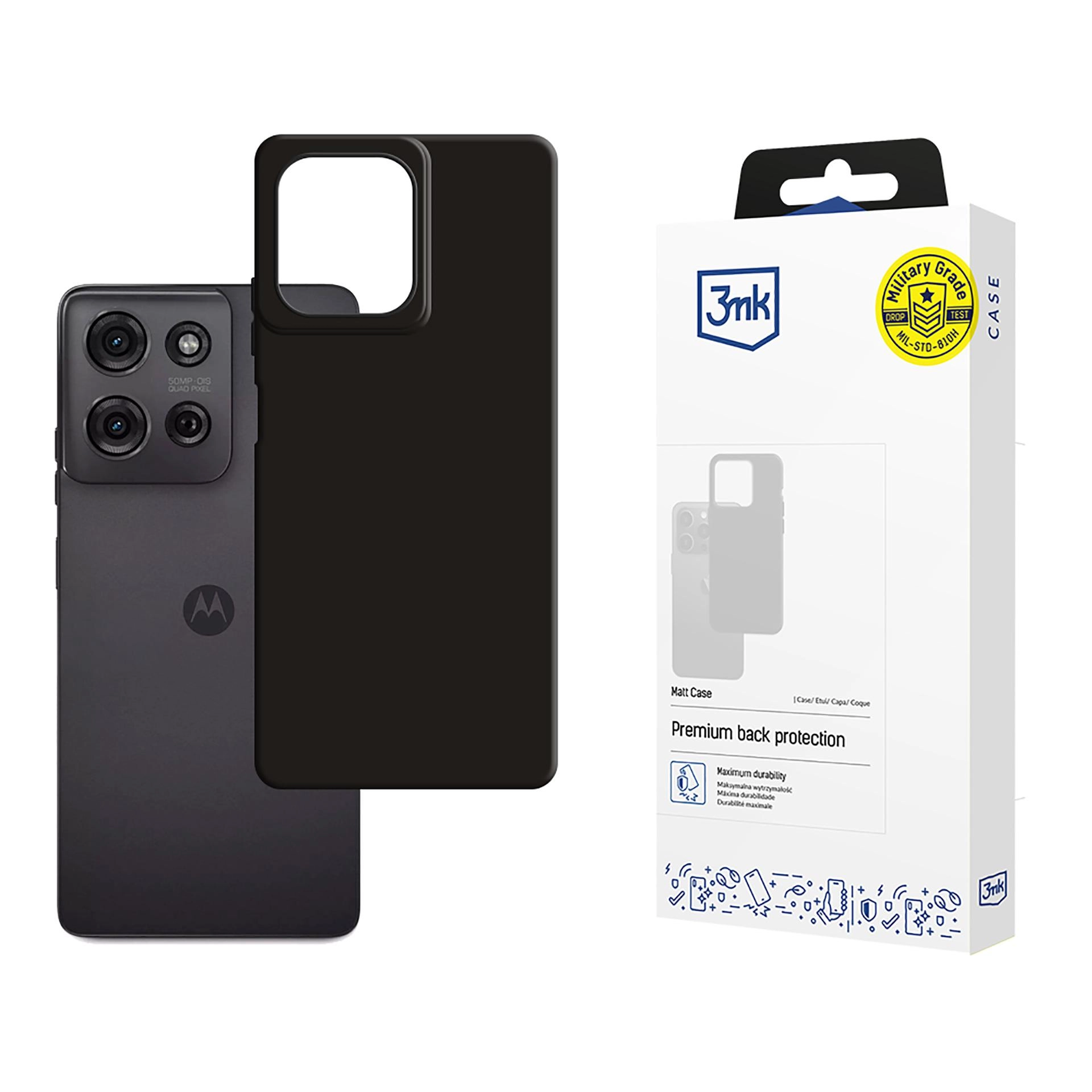 Etui 3mk Matt Case do Motorola Moto G75 Czarny