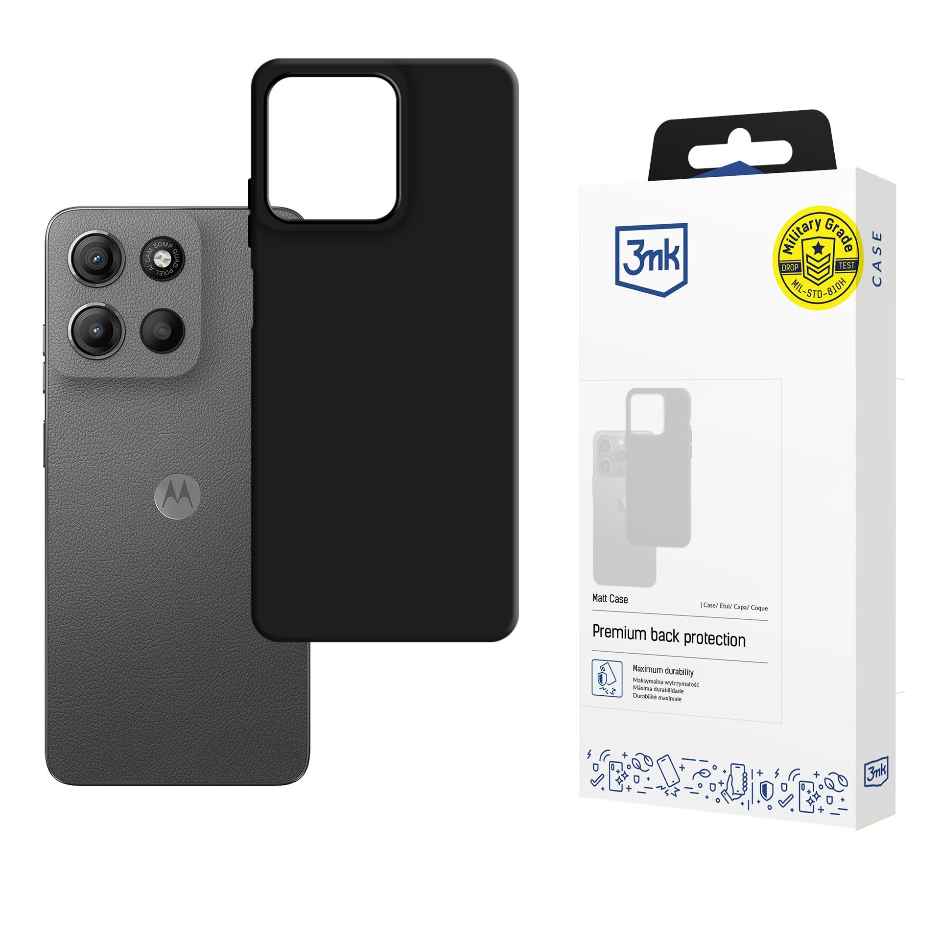 Etui 3mk Matt Case do Motorola Moto G15 / G15 Power Czarny
