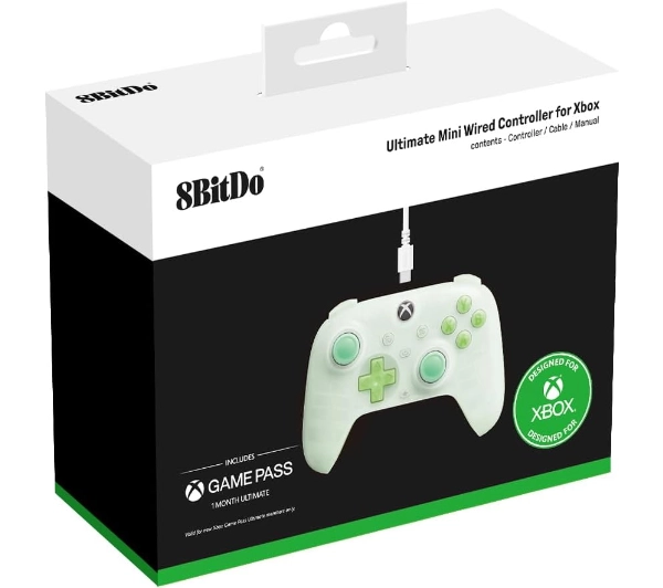 8BitDo Ultimate Mini Wired Controller do Xbox, PC Przewodowy Zielony