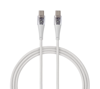 Kabel QUALO USB-C do USB-C 1,5m 3A Biały