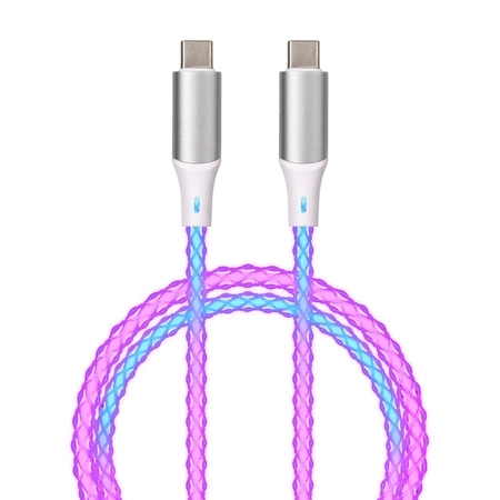 Kabel QUALO USB-C do USB-C 1m 3A Kolorowy