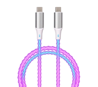 Kabel QUALO USB-C do USB-C 1m 3A Kolorowy