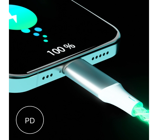QUALO USB-C do USB-C 1m 3A Kolorowy