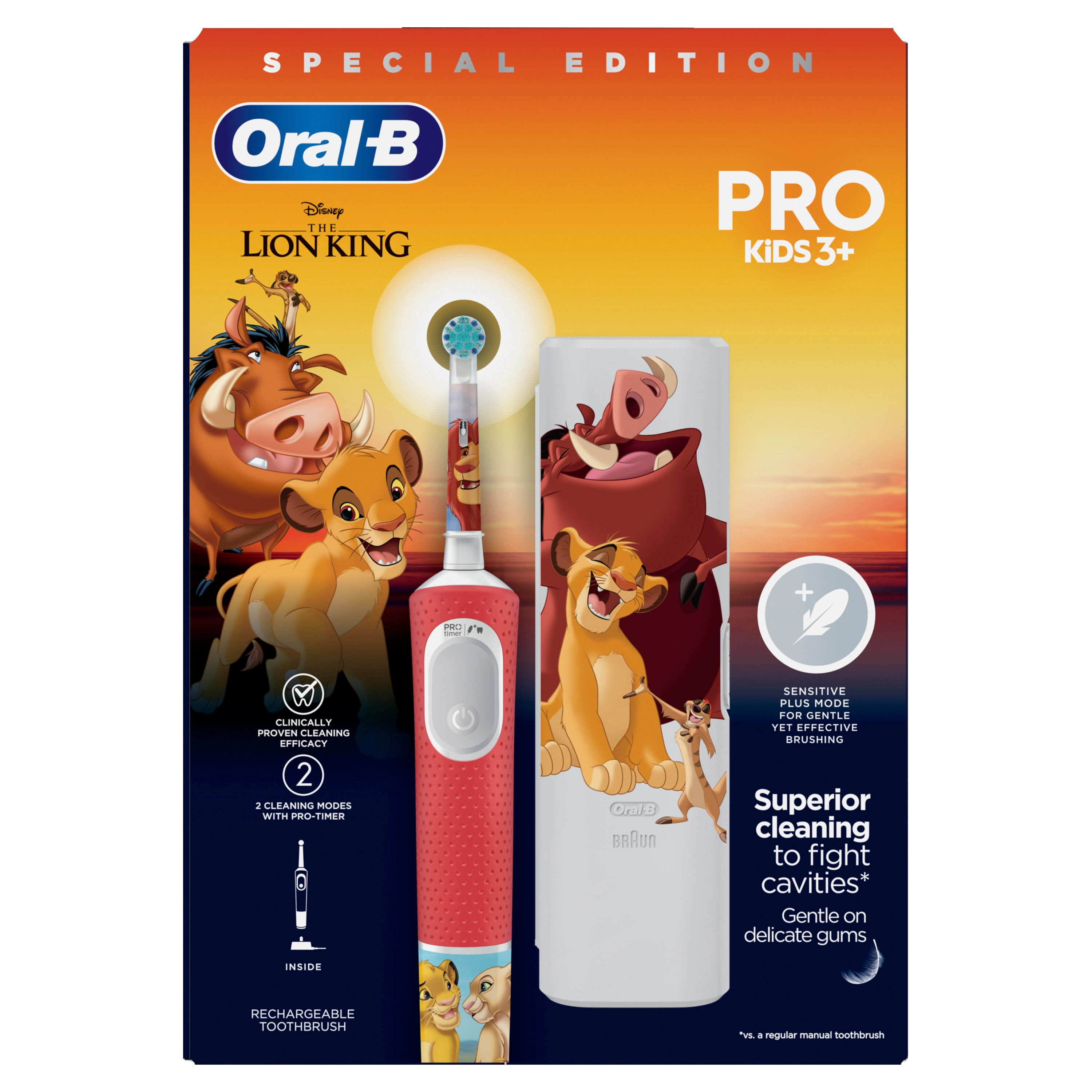 Szczoteczka elektryczna dla dzieci Oral-B Pro Kids Król Lew