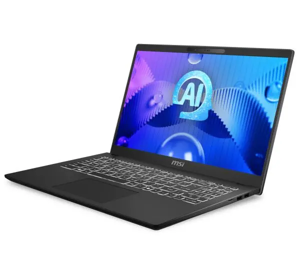 MSI Modern 15 H AI C1MOG-209PL 15,6" Ultra 7 155H 16GB RAM 512GB Dysk SSD Win11 Czarny Funkcje AI - Kup na Raty - RRSO 0%