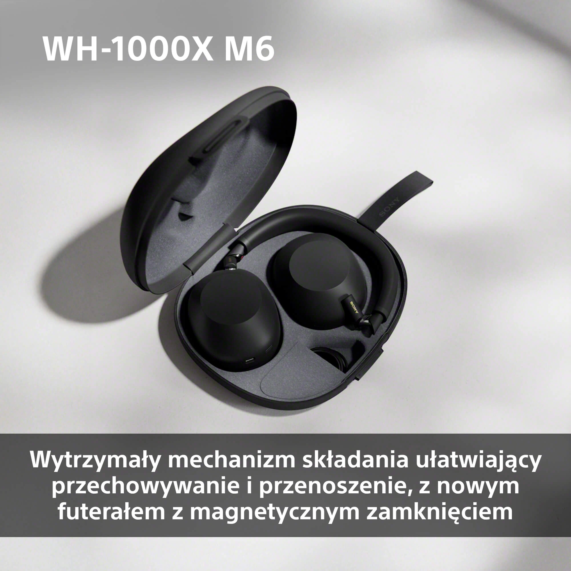 Słuchawki bezprzewodowe Sony WH-1000XM6 ANC Nauszne Bluetooth 5.3 Czarny