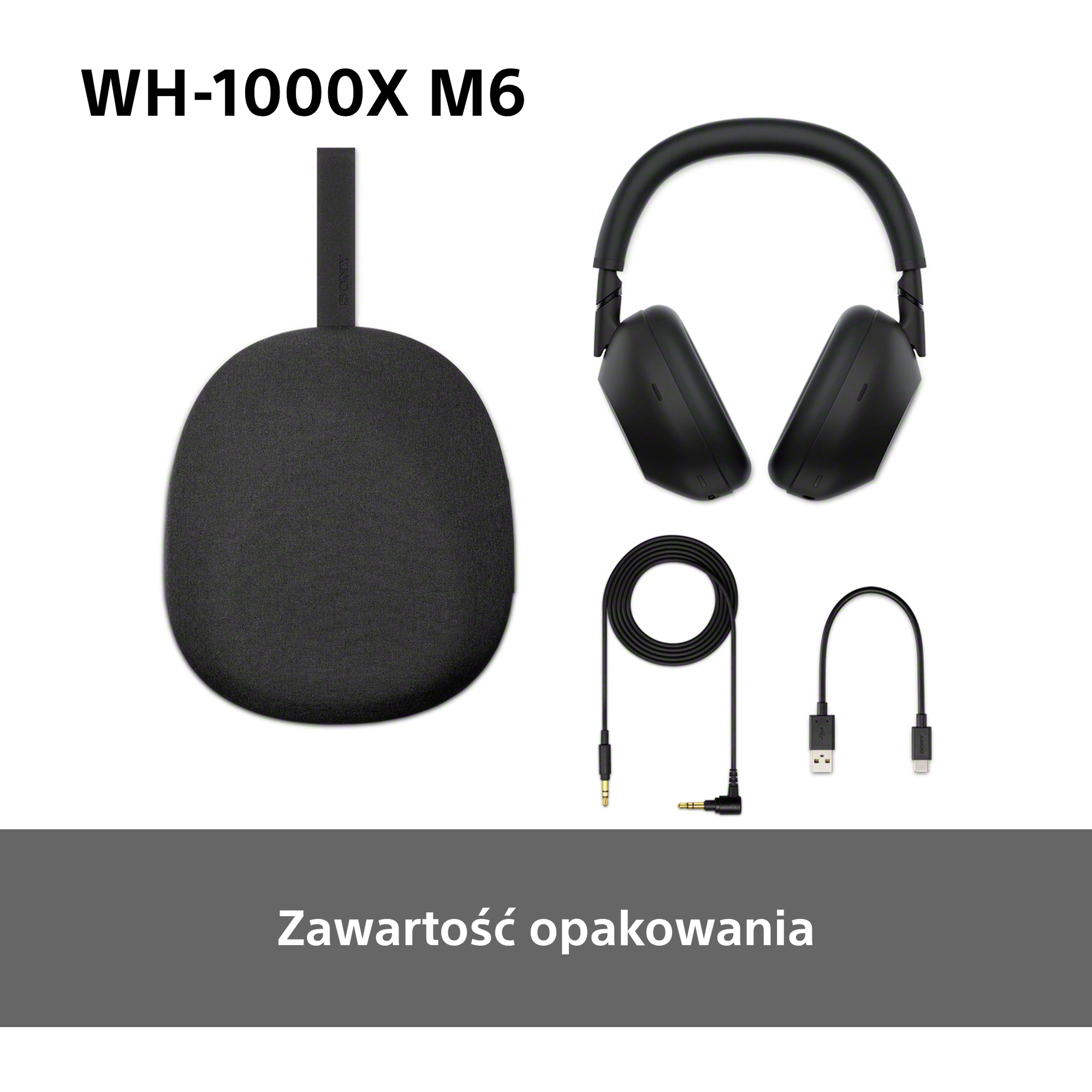 Słuchawki bezprzewodowe Sony WH-1000XM6 ANC Nauszne Bluetooth 5.3 Czarny