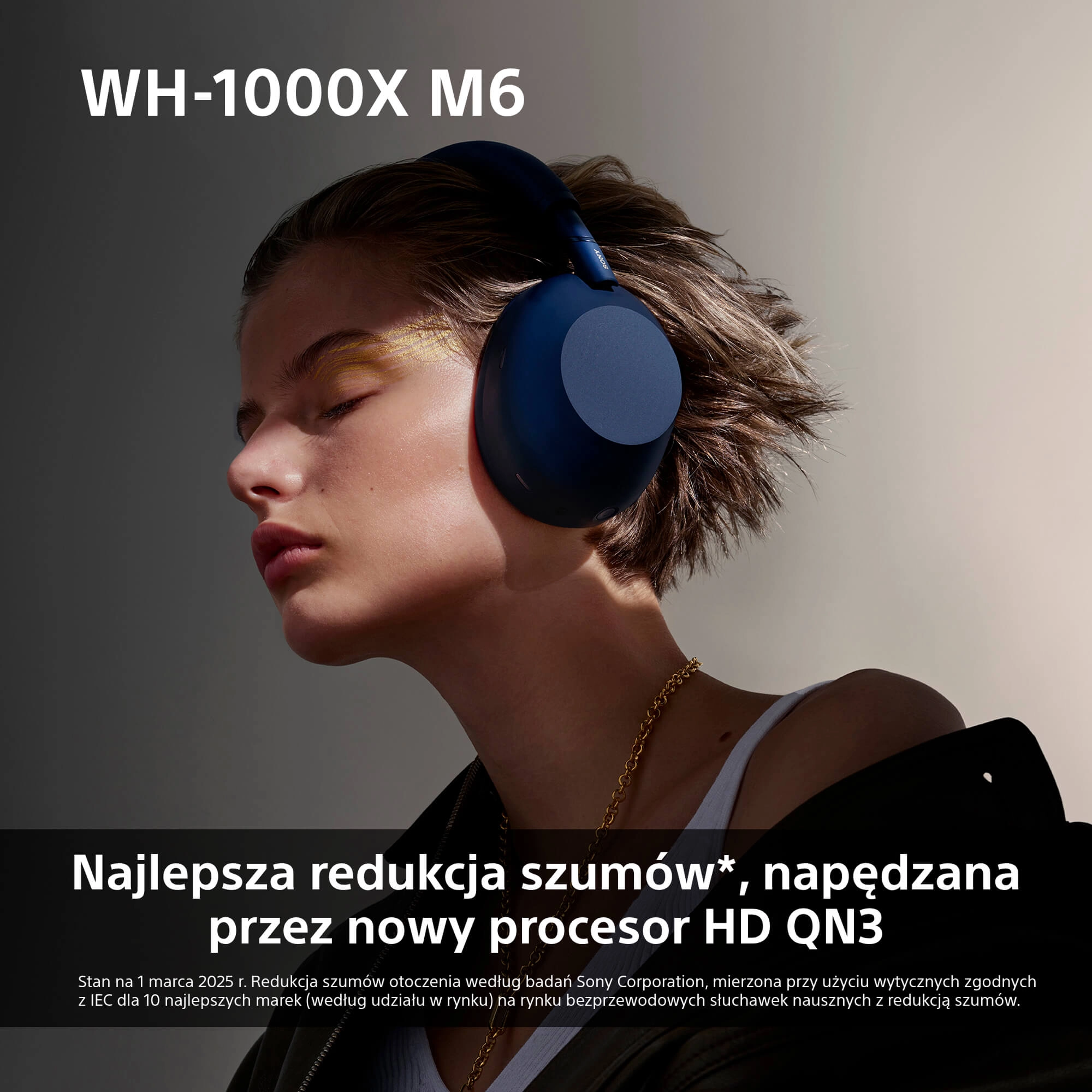Słuchawki bezprzewodowe Sony WH-1000XM6 ANC Nauszne Bluetooth 5.3 Czarny
